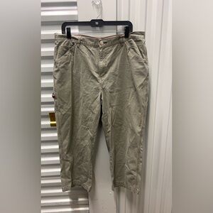 Tommy Hilfiger Womens Carpenter Pants Gray Size 16 Utility Workwear